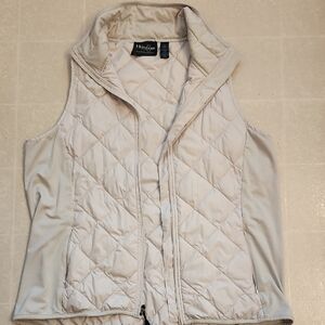 Women's Cream Quilted Vest